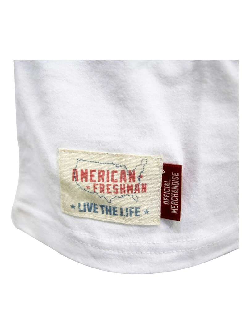 T shirt coton 'American Freshman' 'Juniper'   Blanc