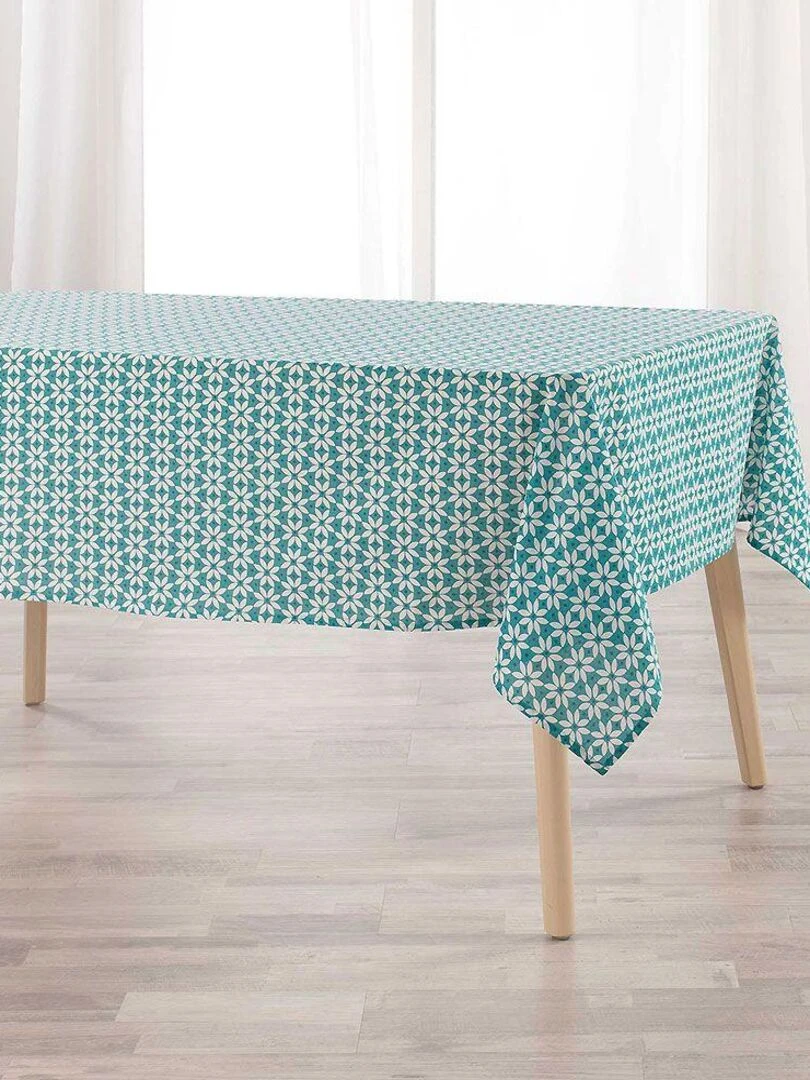 Nappe rectangulaire Roma   Bleu turquoise