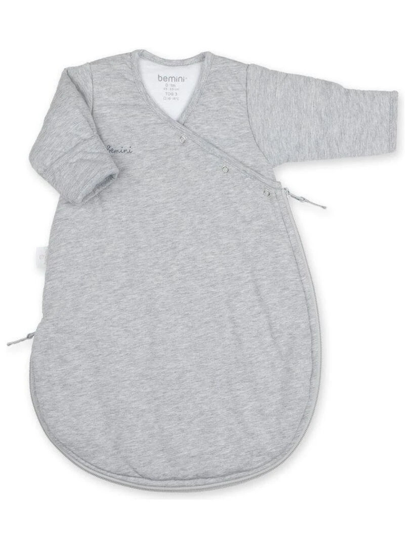 Bemini Gigoteuse avec moufles Pady jersey et jersey Gris chiné