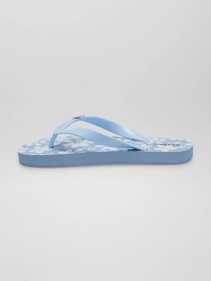 Tongs 'fleurs'   Bleu