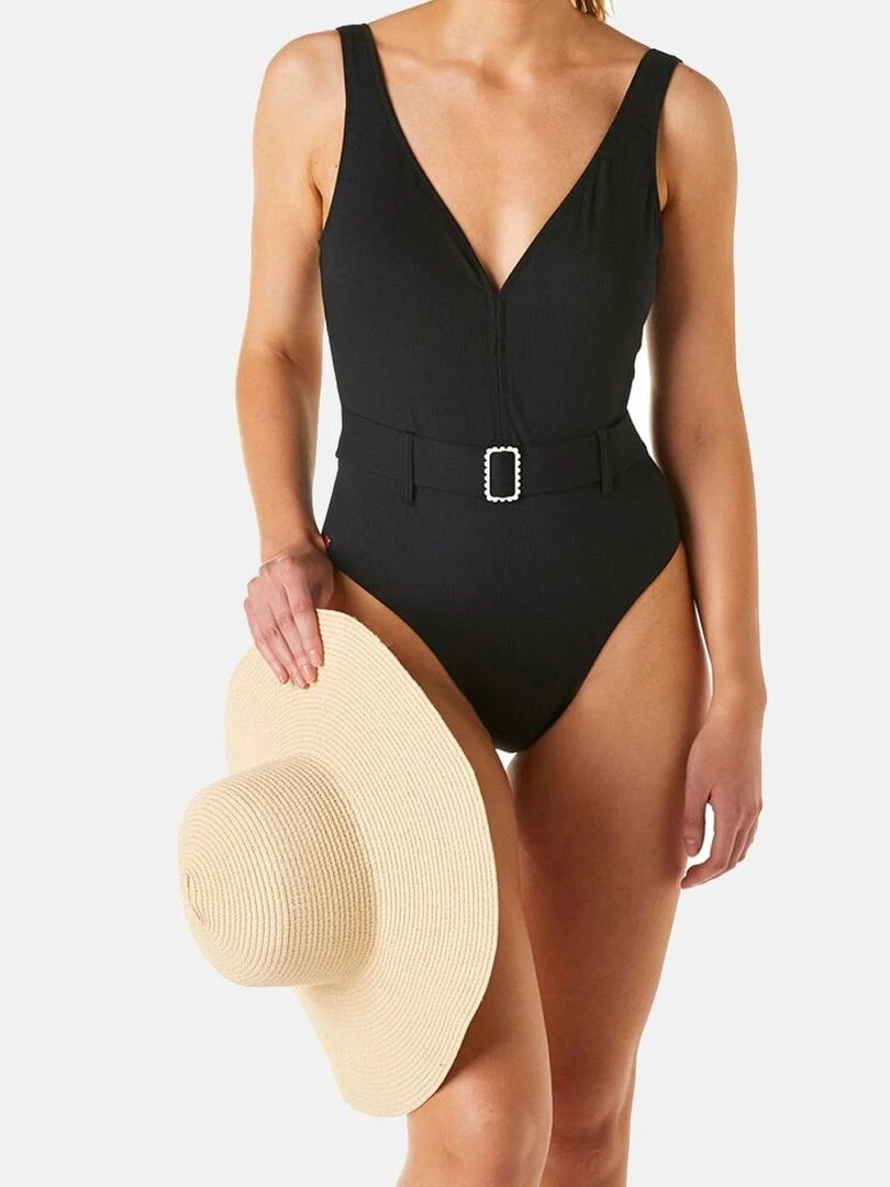 Maillot une pièce MARINA   Brigitte Bardot Bain   Noir