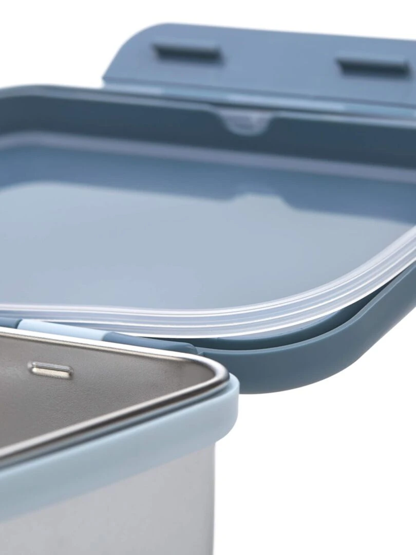 Boîte à goûter en inox Tracteur Bleu