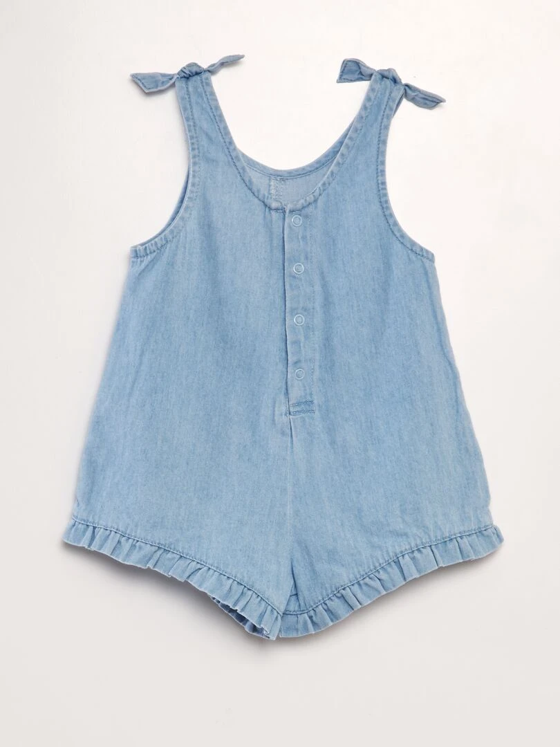 Combishort denim + T shirt imprimé 'Minnie'   2 pièces   Minnie