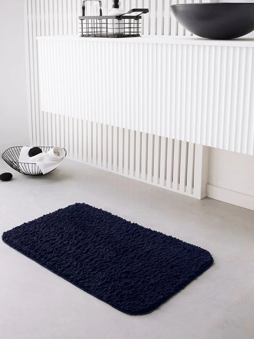 Tapis de bain tufté uni 'ESSENTIAL' 'TODAY' Bleu marine