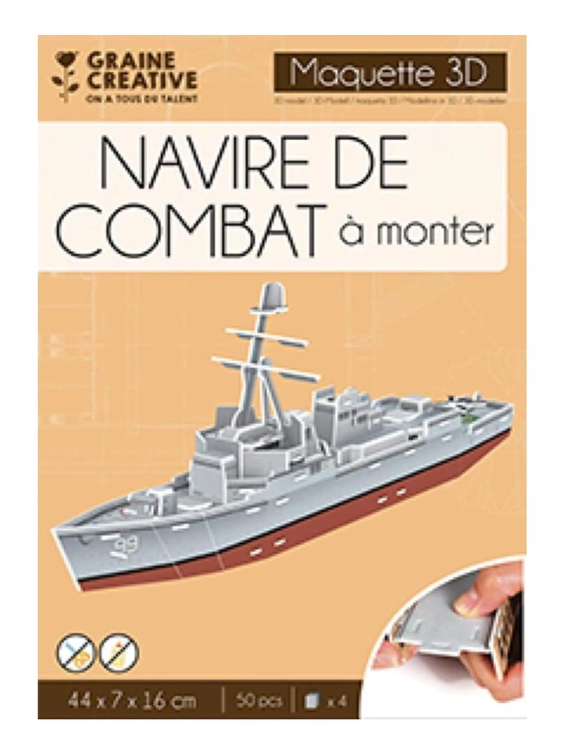 Navire de combat Maquette 3D en carton mousse N/A