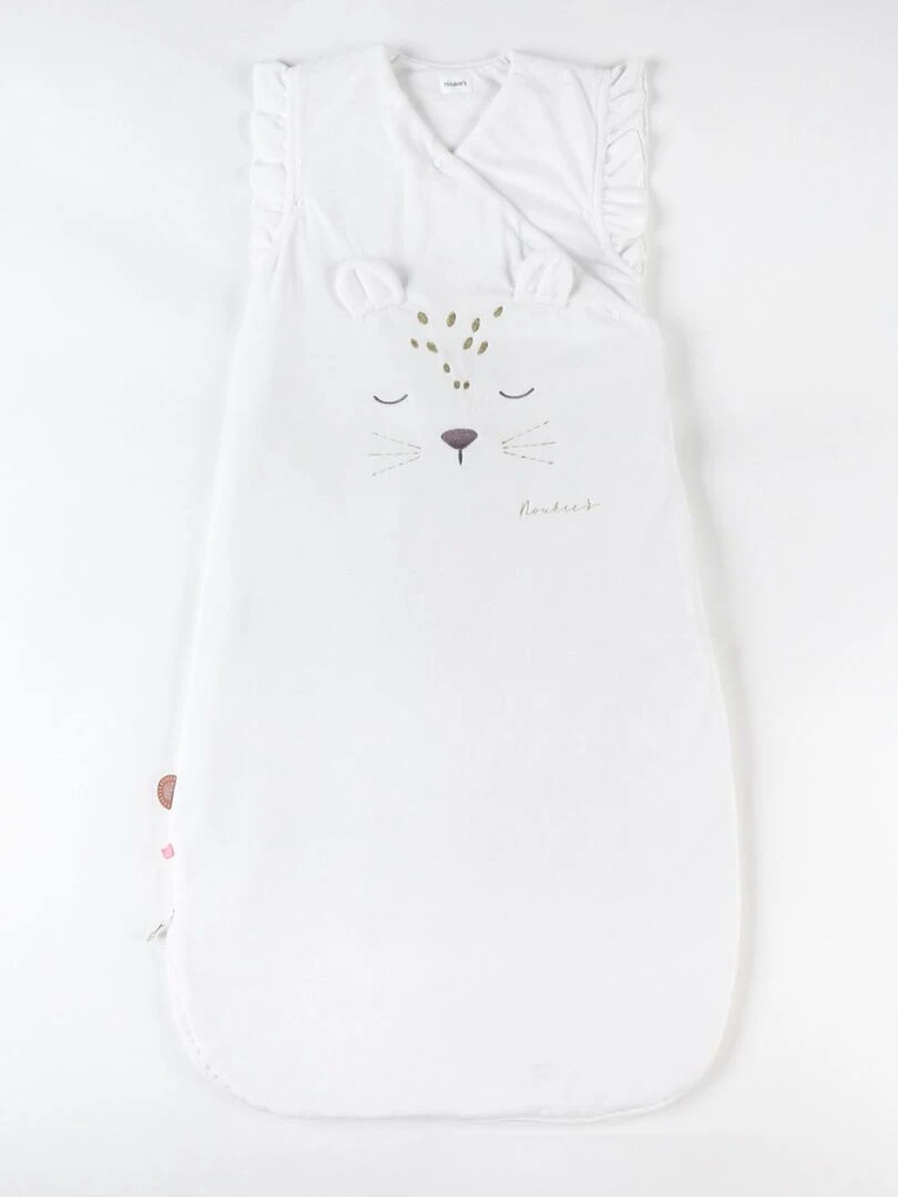 Gigoteuse 100 cm Kendi en Veloudoux Blanc