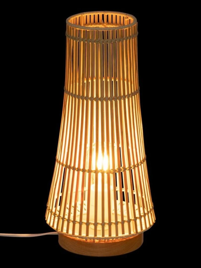 Lampe bambou Mahe naturel H38   Beige