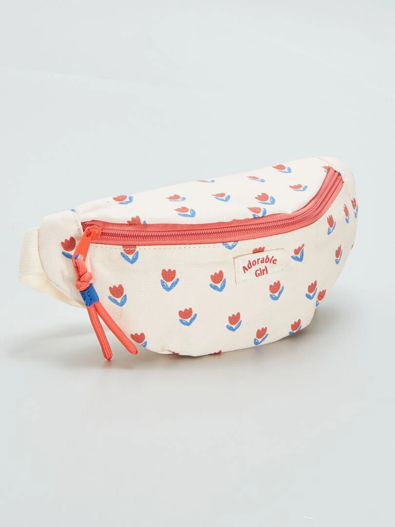 Sac banane en toile imprimée Rouge