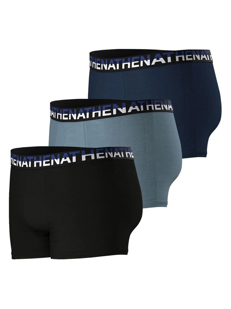 Lot de 3 boxers homme Eco Pack   Noir Gris Bleu