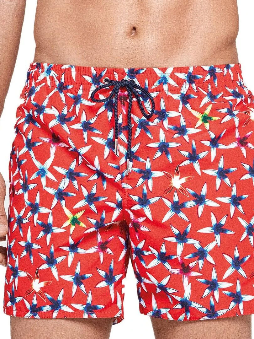Maillot de bain short floral Juhu Rouge