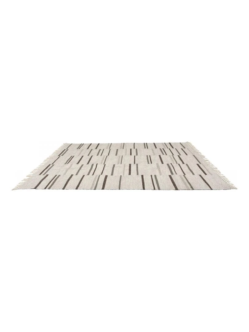 Tapis kilim tissé main en laine FOPTAN Care&Fair   Gris