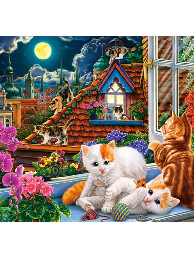 Puzzle 180 pièces : Chatons sur le toit N/A