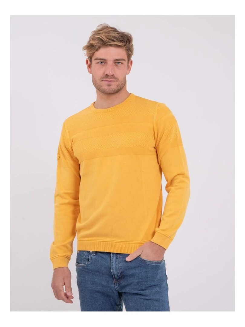 Pull fin col rond AMAZARIN Jaune