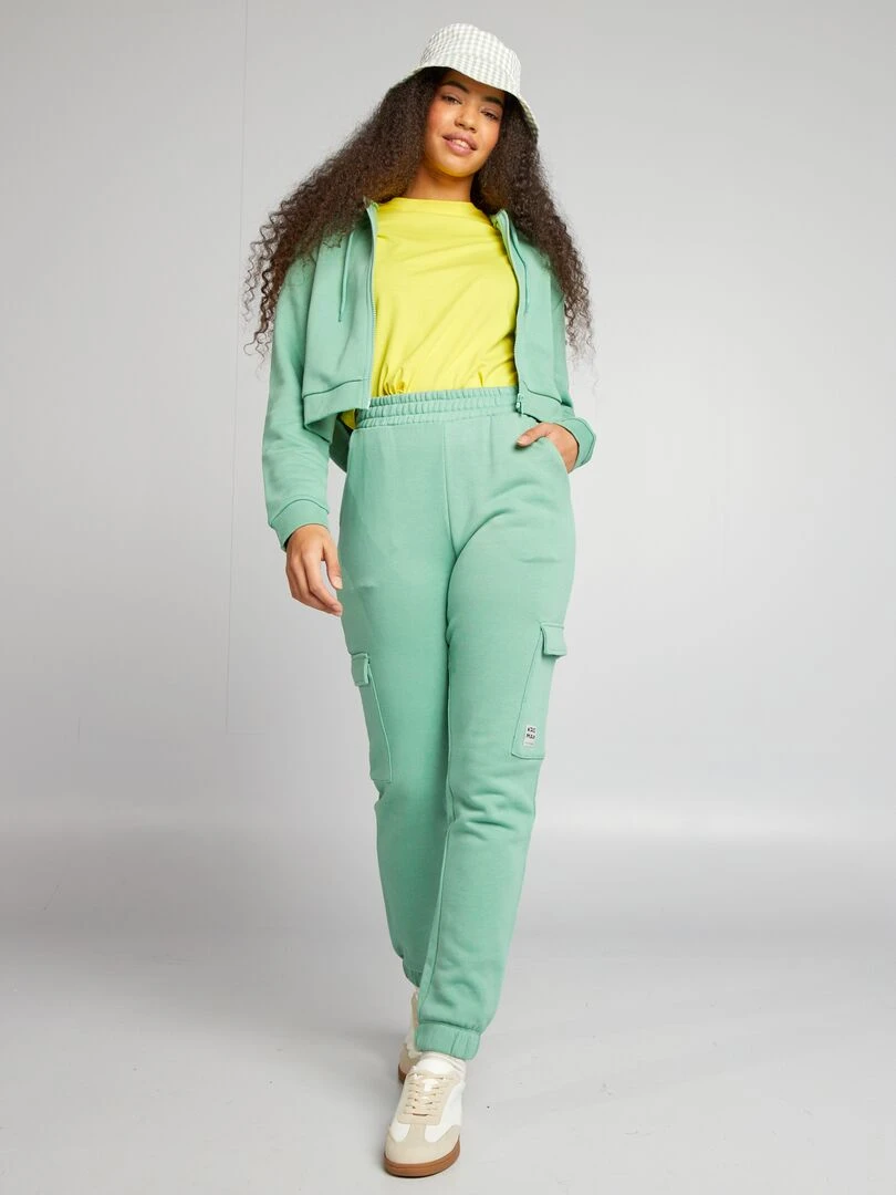 Sweat en molleton effet délavé   Bleu