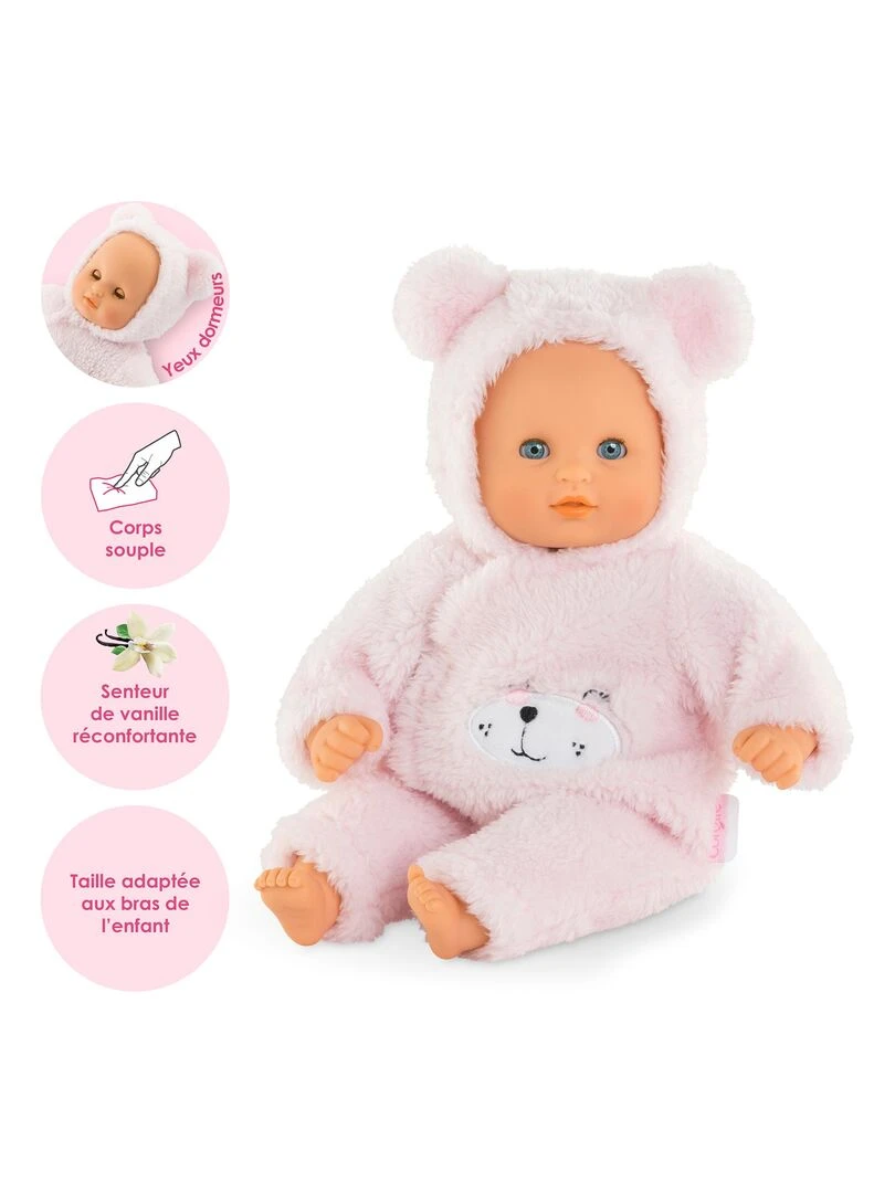 Poupon Bébé Calin Ourson d'Amour   Rose