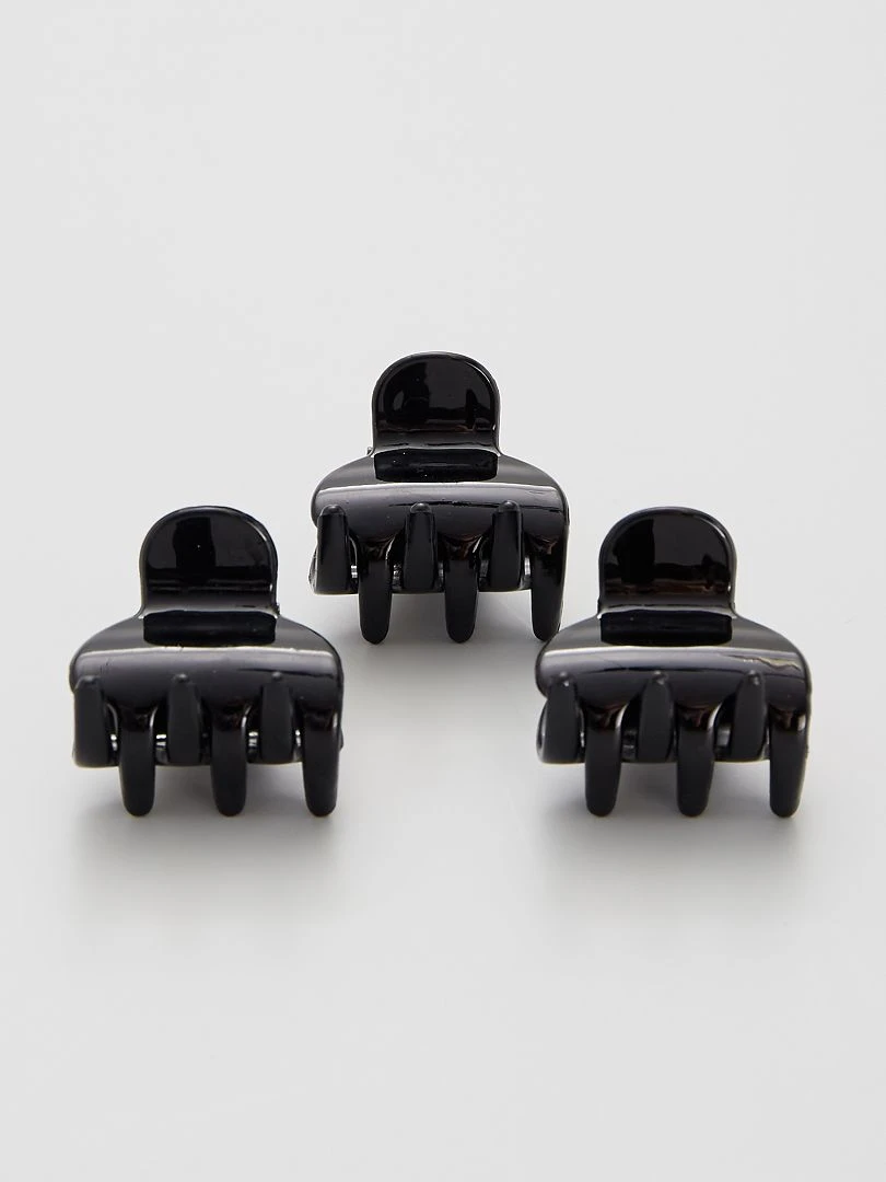 Lot de 3 pinces crabes noir