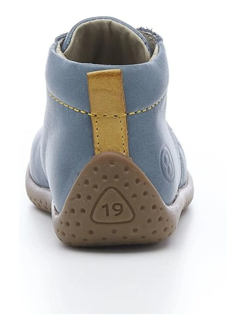 Bottillons Cuir Coboy   Bleu