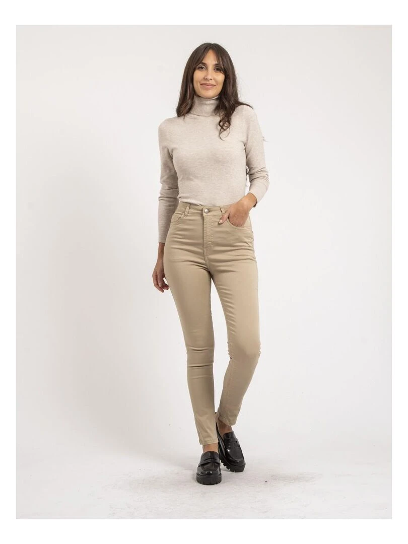 Pantalon slim EDITH   Rouge brique