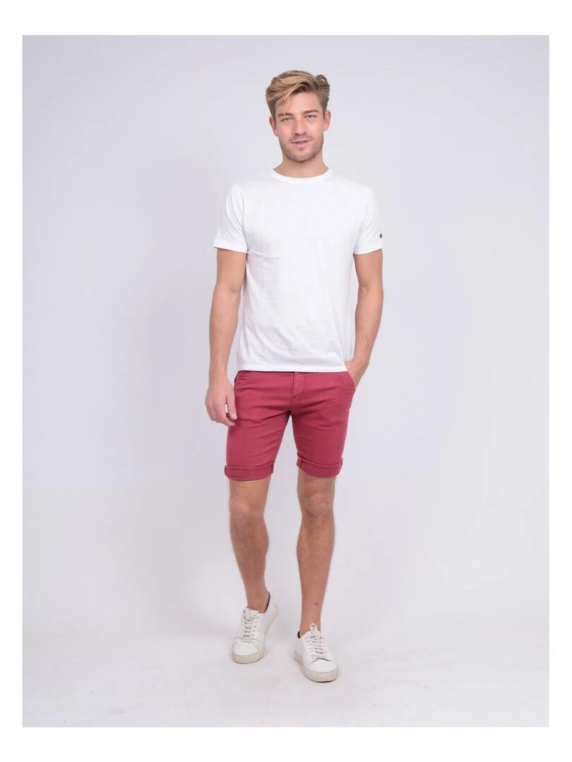 Bermuda chino BAVOLTA   Rose framboise