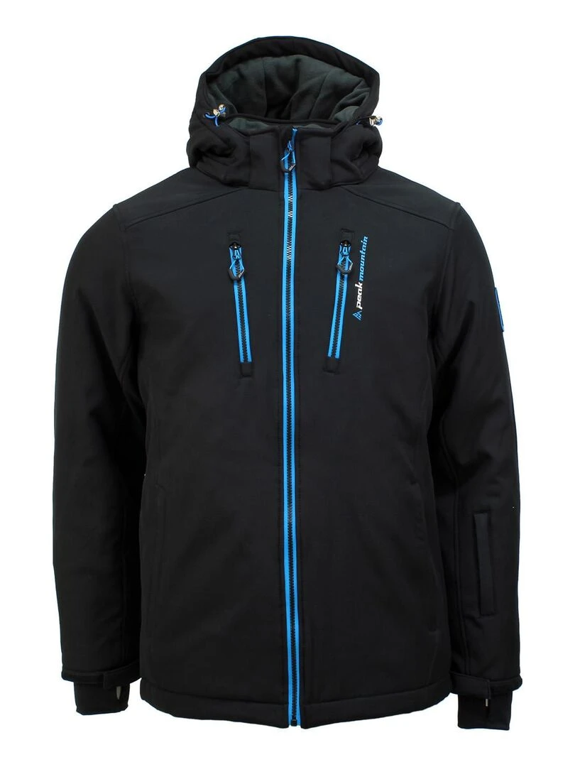 Blouson softshell homme CANADI PEAK MOUNTAIN Noir Bleu