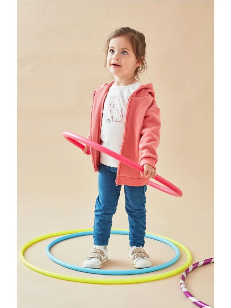 Set 2 pièces legging + t shirt léopard/denim   Noukie's   Blanc