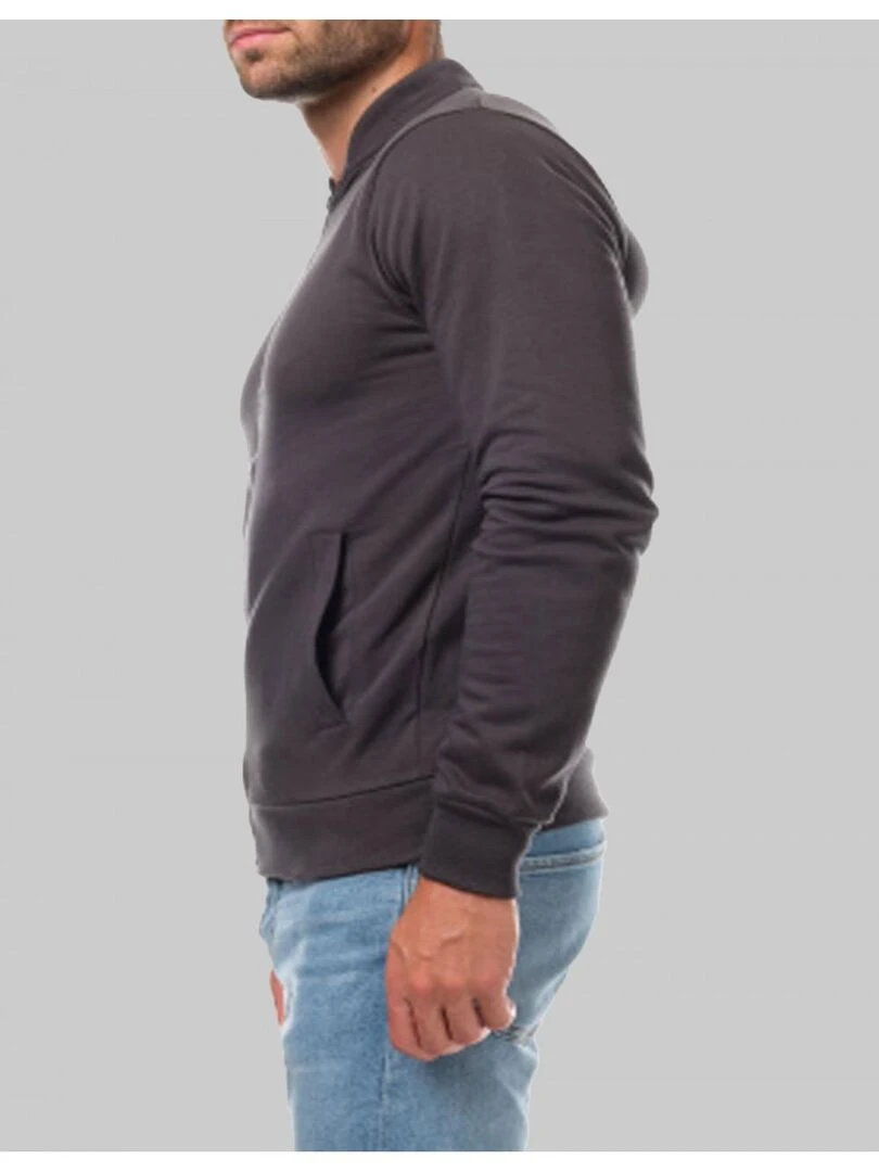 Gilet zippé Kebello gris anthracite