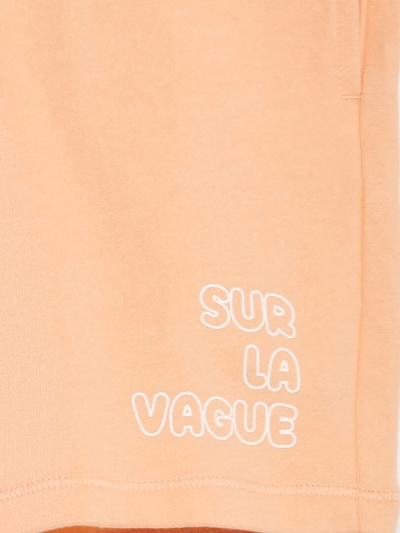 Bermuda en french terry style surf   Orange