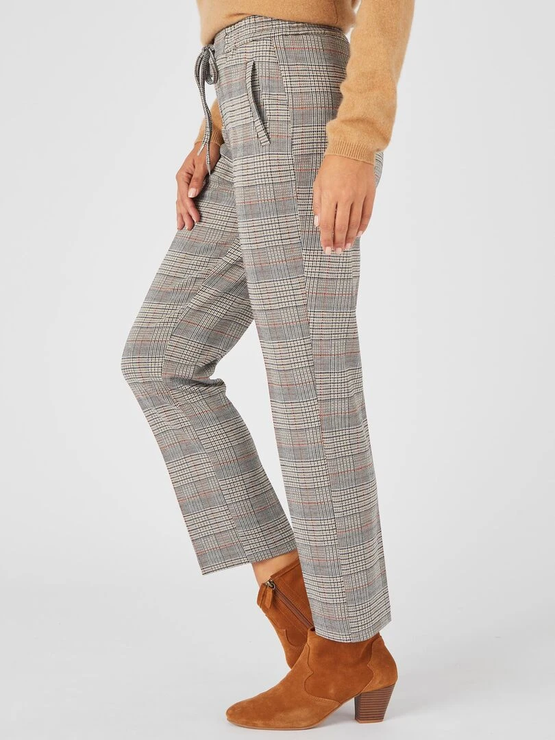 Pantalon 7/8ème enfilable maille milano stretch   Damart   Marron