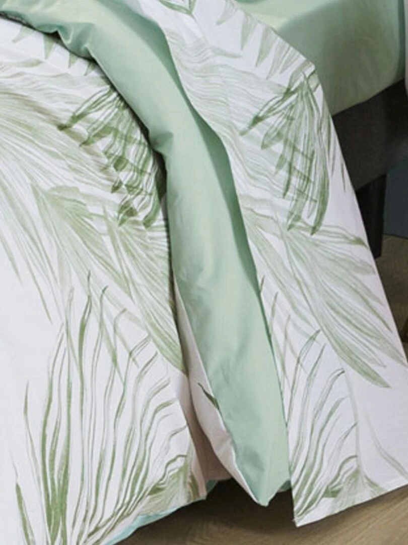 Ensemble drap plat et 2 taies À l'Ombre Vert   Vert