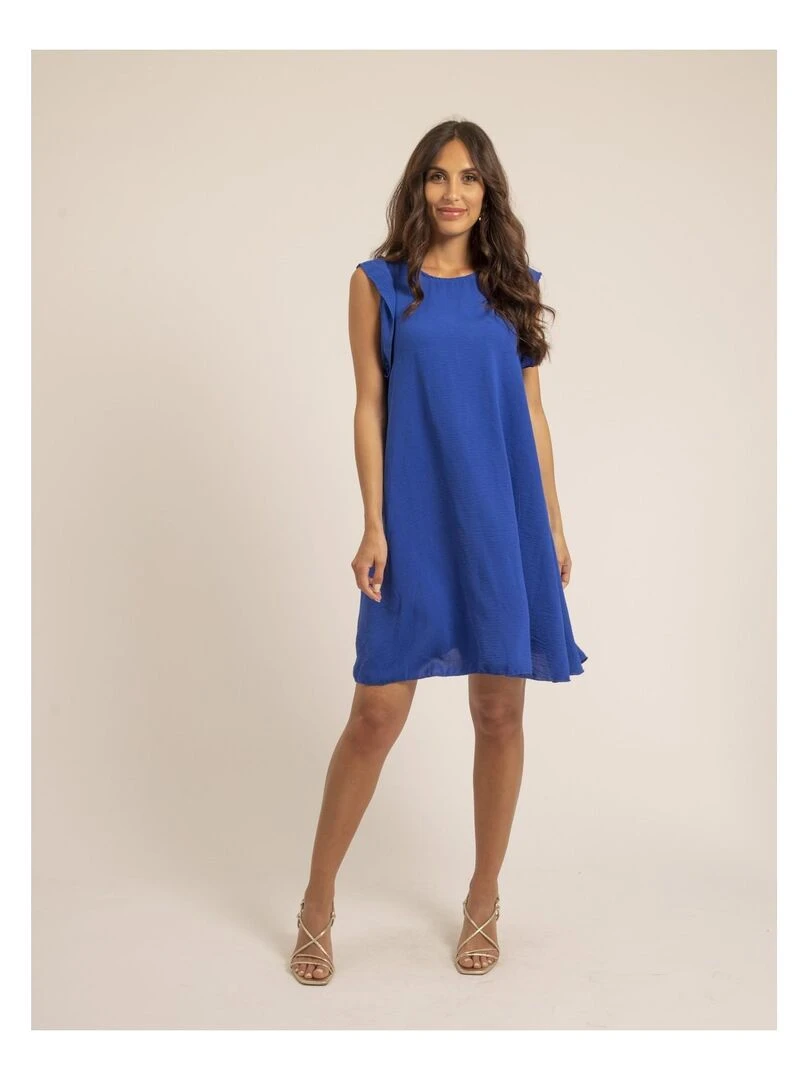 Robe courte INES   Bleu roi