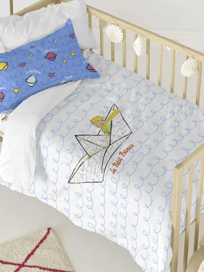 Parure housse de couette 2 pièces Navire Lit Bébé "Happyfriday" Multicolore