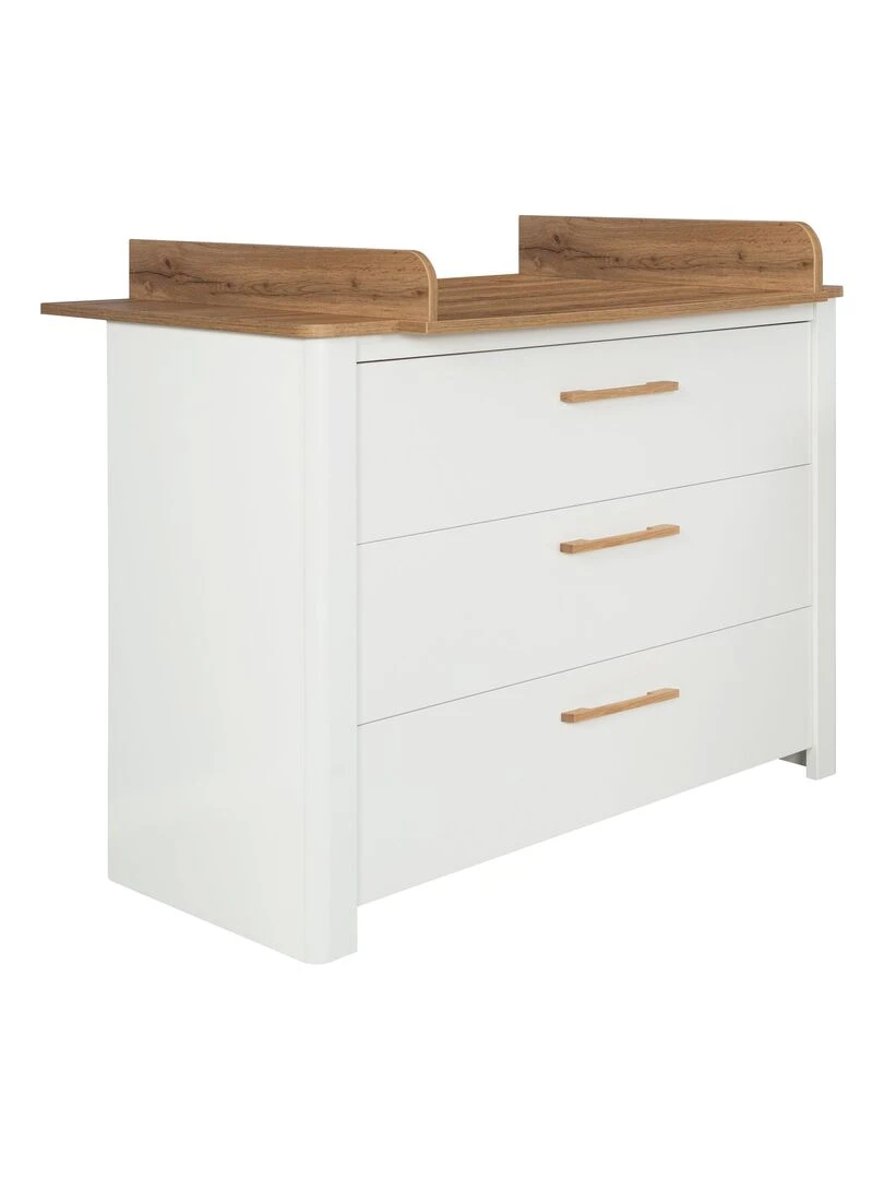 ROBA Commode à Langer "Ava" avec Plan à Langer Amovible Blanc/ Chêne artisan Hauteur 90 5 cm Blanc