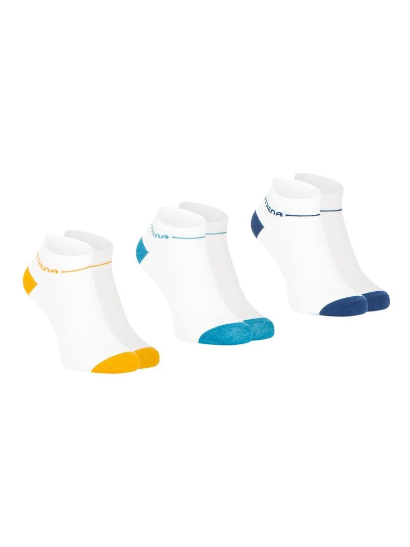 Lot de 3 paires de socquettes homme Easy Color Blanc
