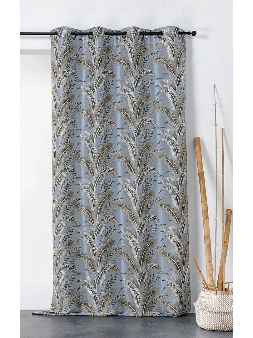 Rideau tendance aux impressions exotiques Bleu
