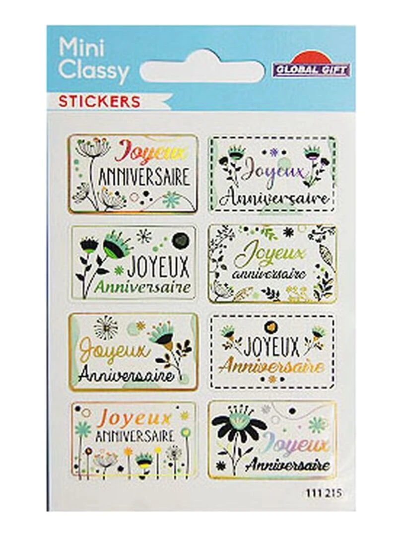 Autocollants   Etiquettes anniversaire   1 8 cm   N/A