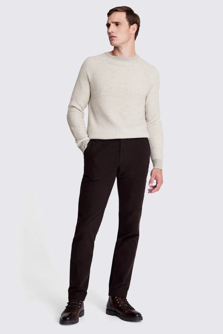Light Grey Cashmere Crew Neck Jumper   Buy Online at Moss