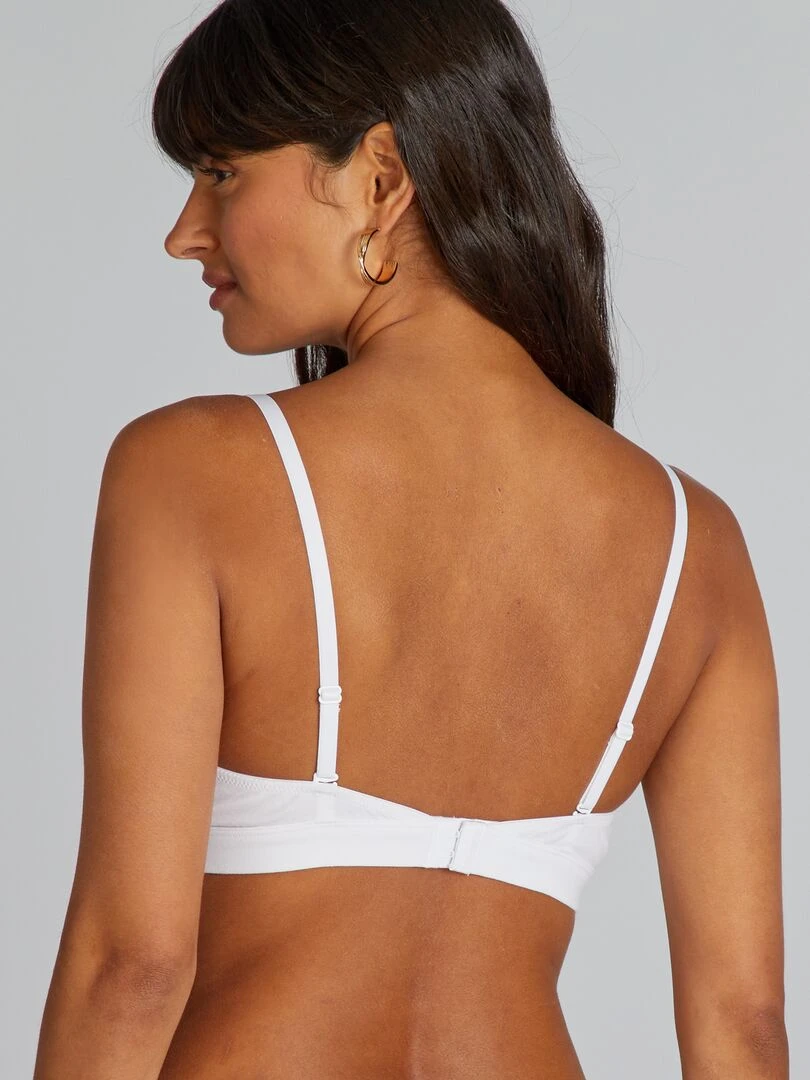 Soutien gorge triangle avec coques amovibles blanc
