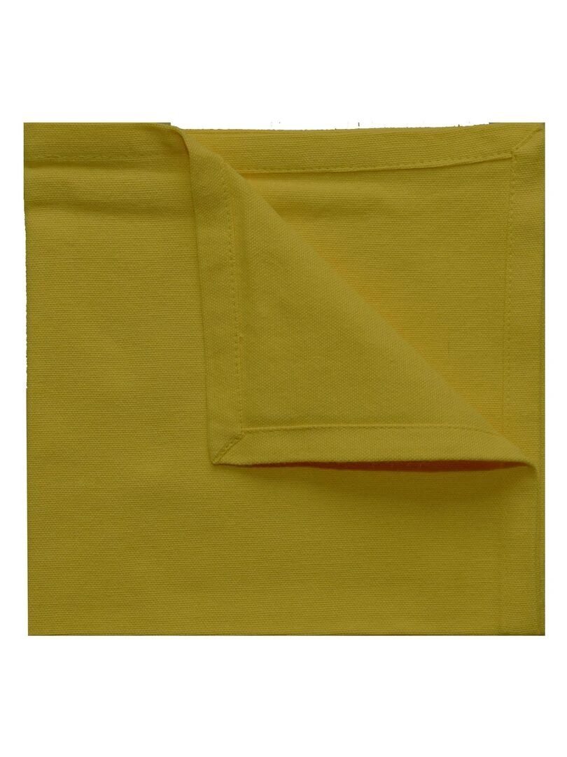 Serviette de table unie et colorée Doré/or