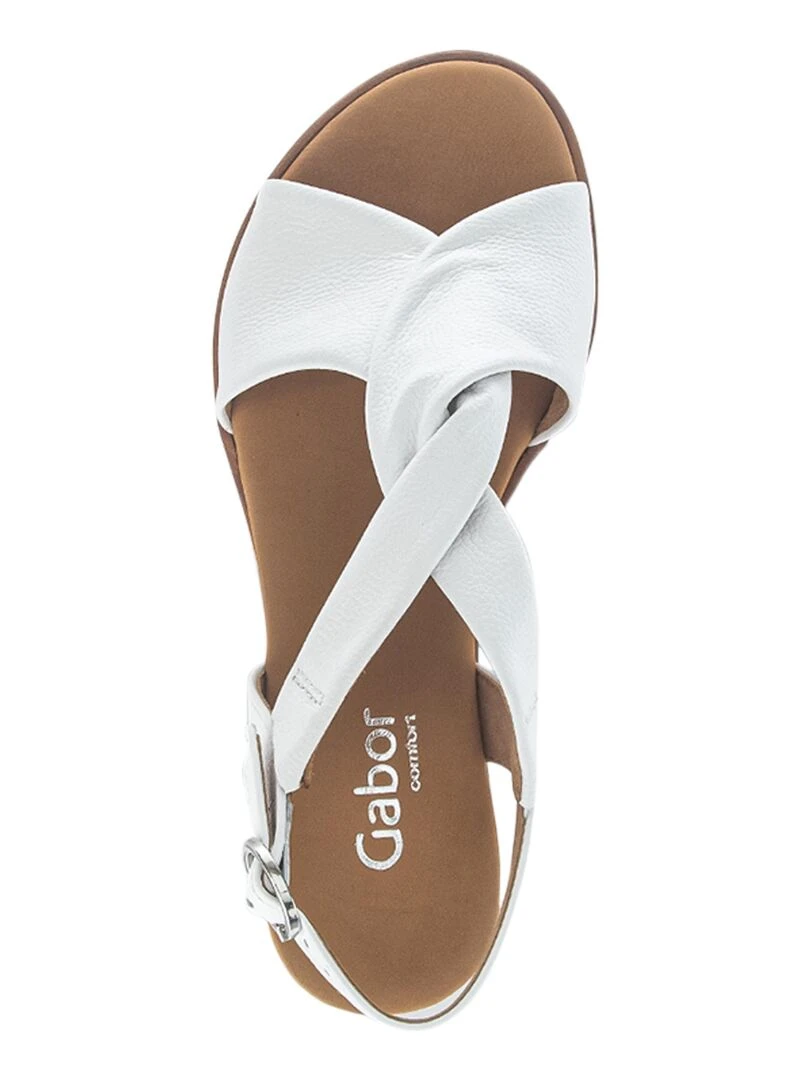 Sandale Cuir Gabor Lammnappa   Blanc
