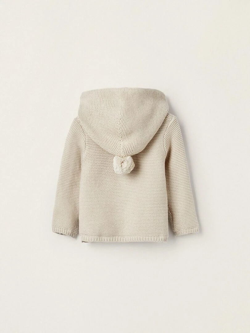 Gilet en Maille avec Capuche pour Nouveau Né SUNRISE BLISS Gris clair