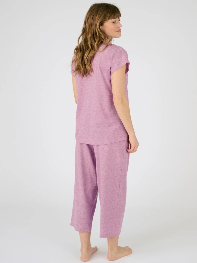 Pyjacourt détails tressés maille jersey recyclée* Climatyl   Damart   Violet