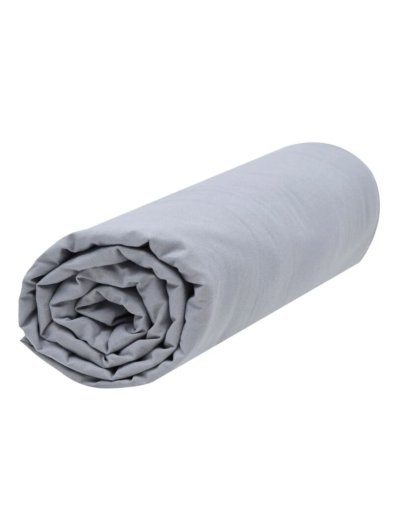 Drap dousse lit bébé 60x120 cm 100% coton Bio 'P'tit Basile' Gris foncé
