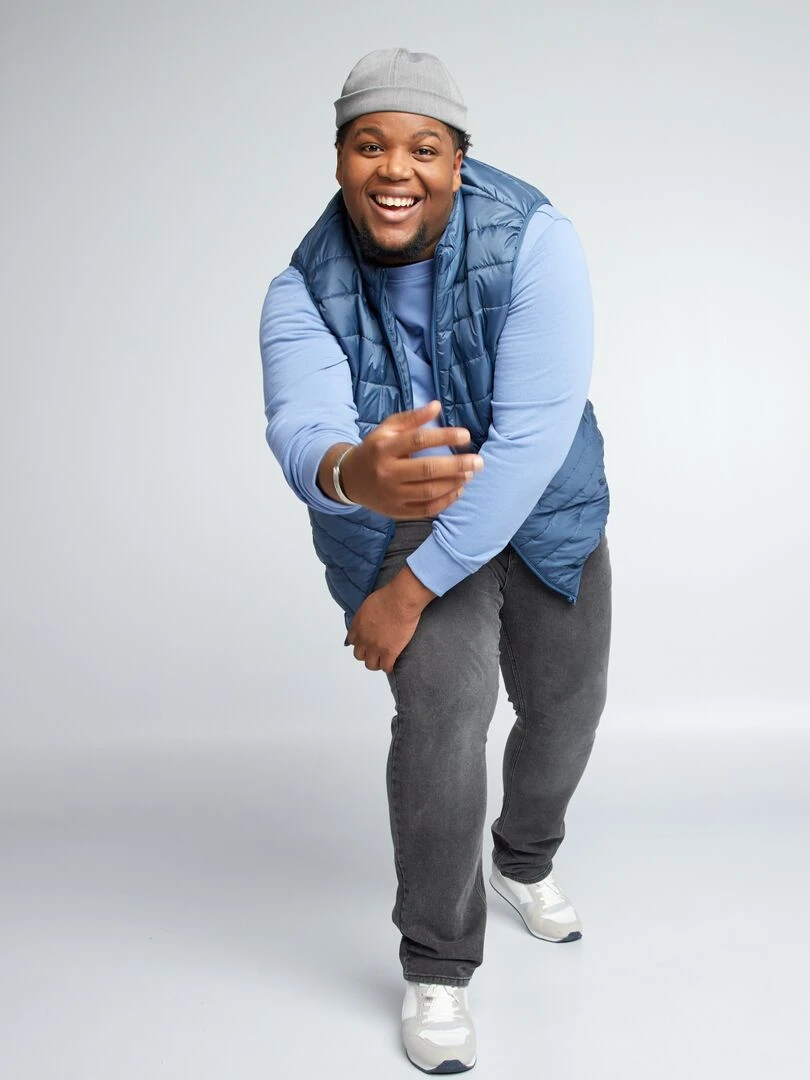 T shirt imprimé à col rond   noir