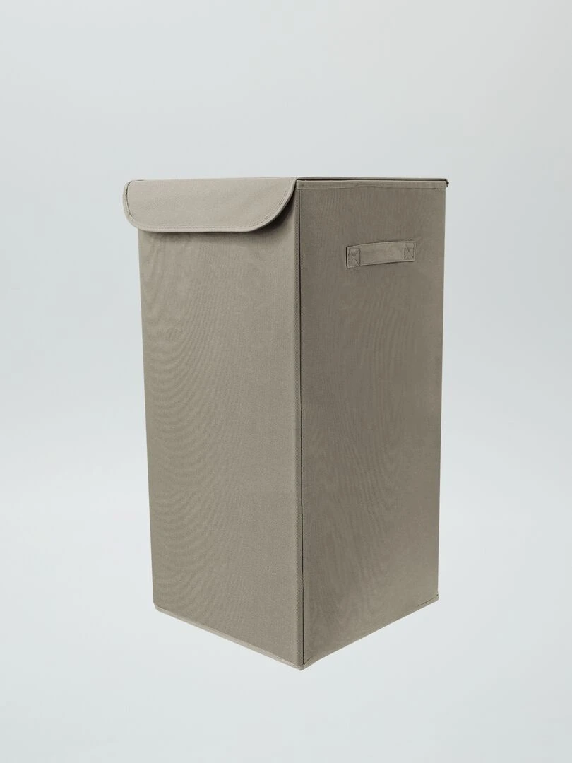 Panier à linge pliable intissé taupe