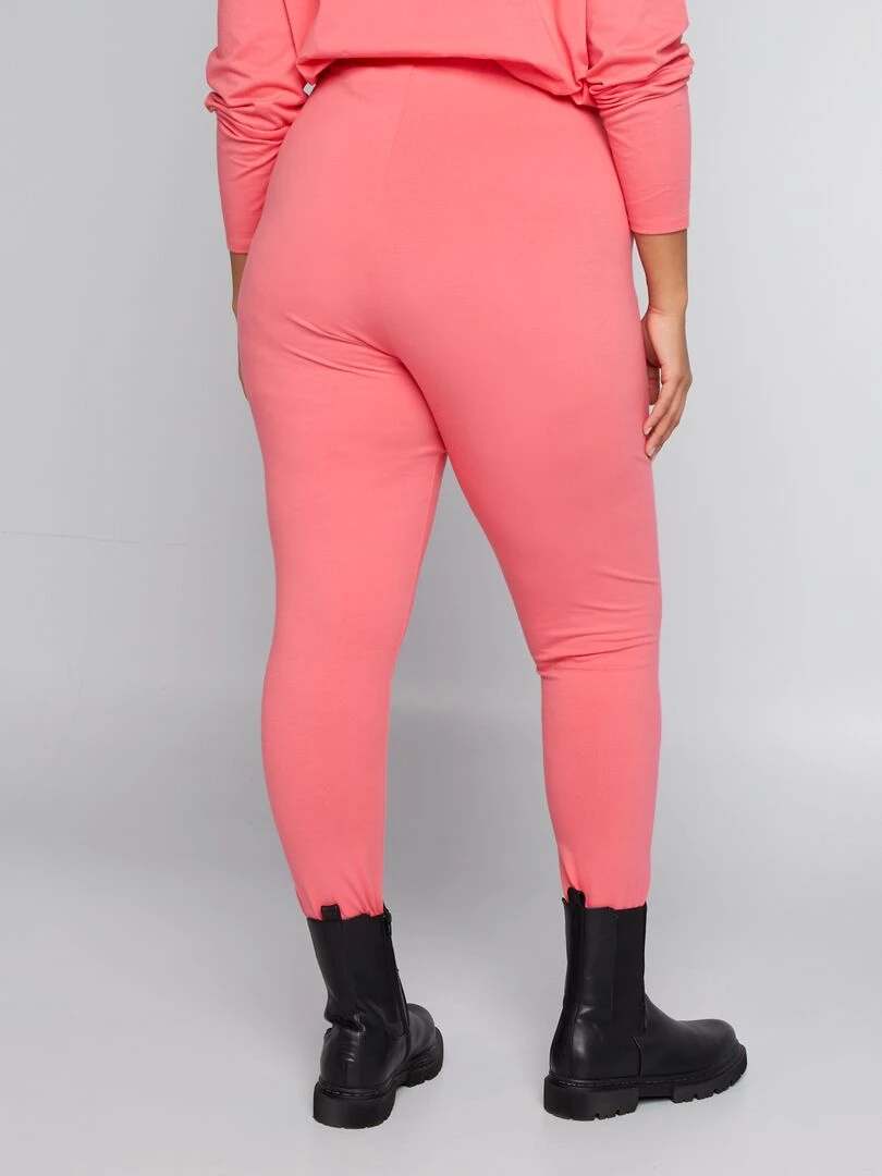 Legging en jersey uni   Rose