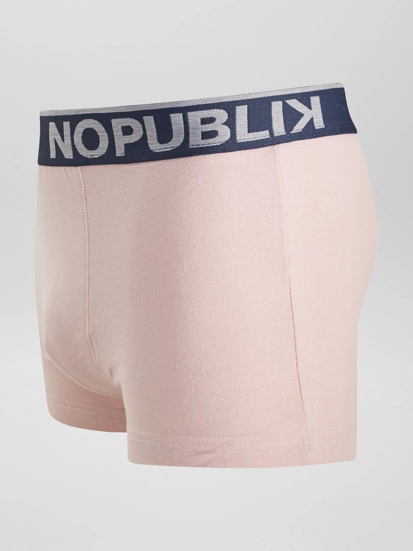 Lot de 3 boxers 'No Publik'   Rose