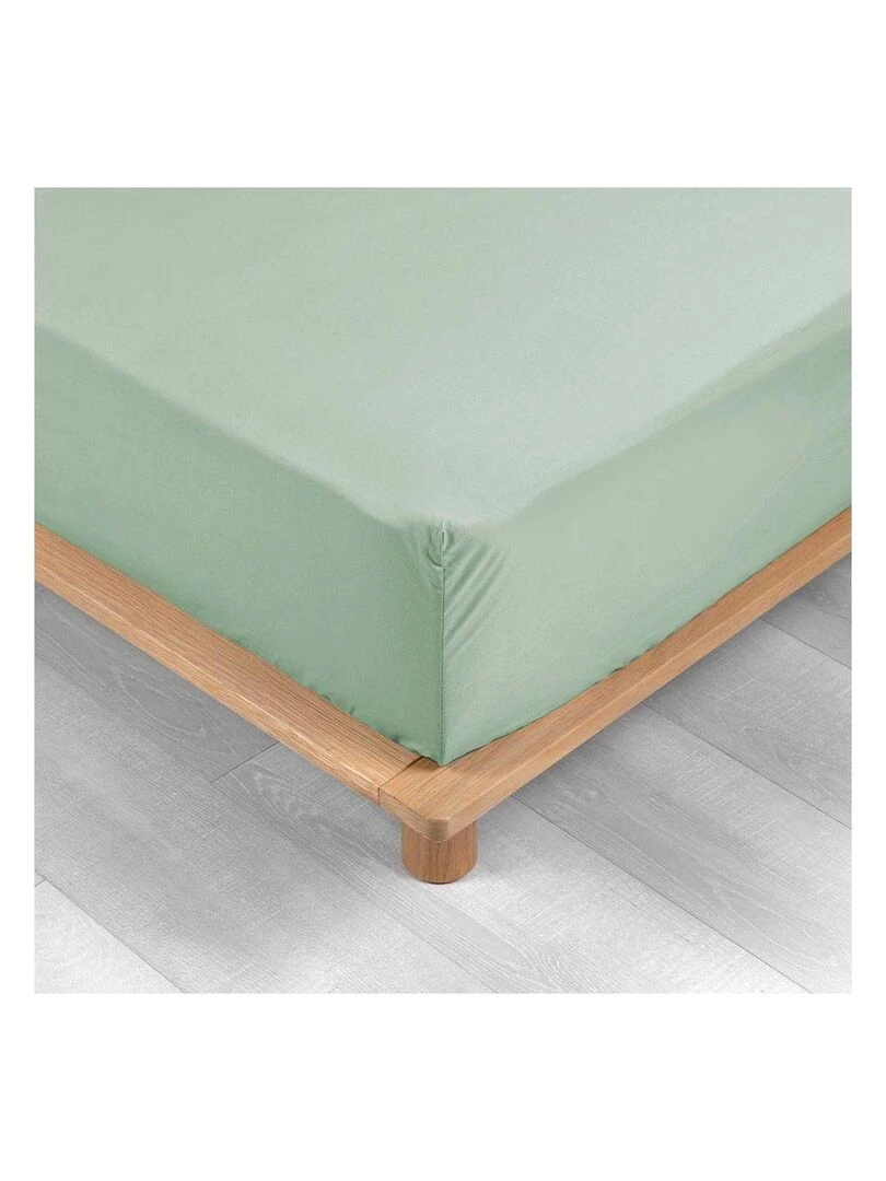 Drap housse Percaline sauge Vert kaki clair