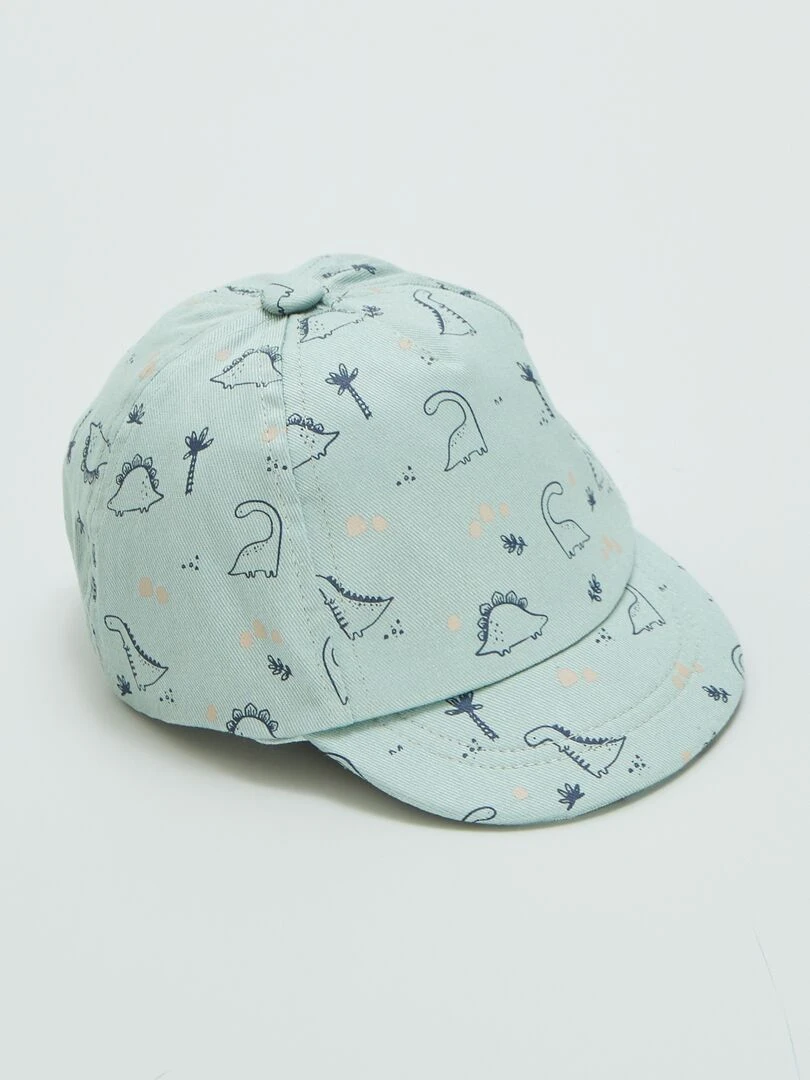 Casquette imprimée en twill Vert
