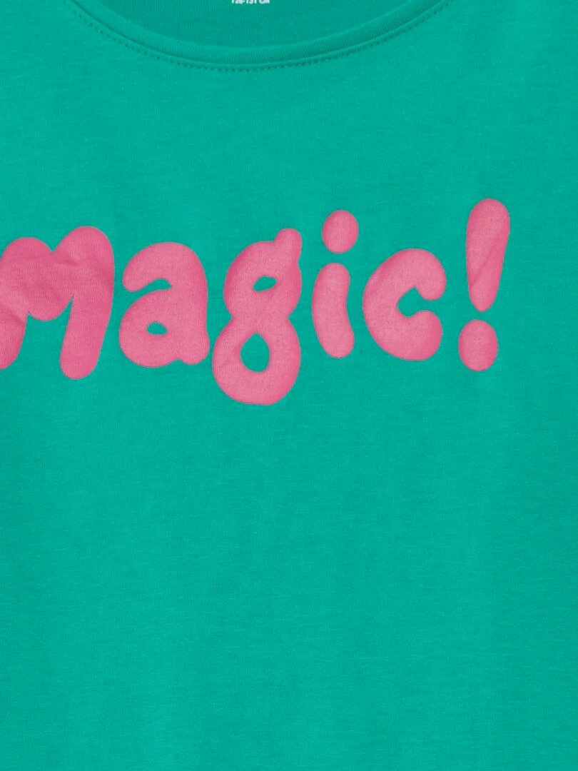 T shirt imprimé manches courtes Vert