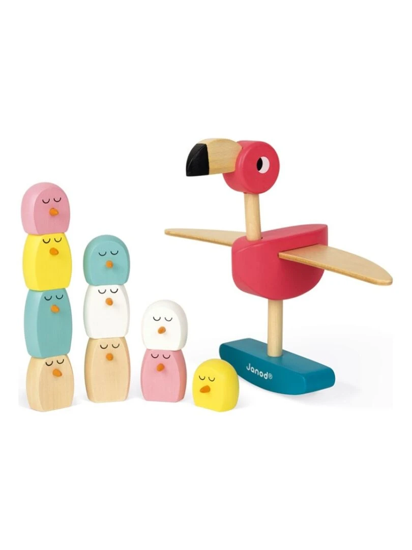 Jeu d’équilibre Flamant rose Zigolos (26 cm) N/A